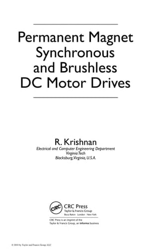 Permanent Magnet Synchronous and Brushless DC Motor Drives