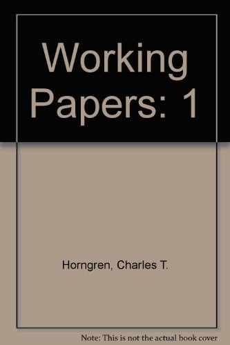 Working Papers Chap 1 - 15, Chapters 1-15