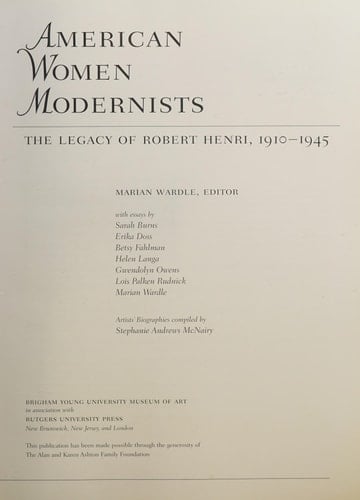 American Women Modernists The Legacy of Robert Henri, 1910-1945