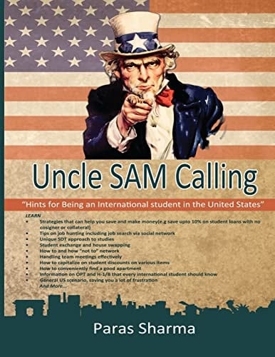 Uncle Sam Calling "Hints for Being an International Student in the United States" B&W Edition