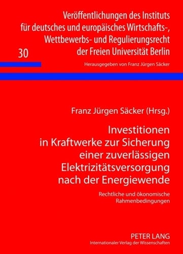 Investitionen in Kraftwerke zur Sicherung einer zuverlaessigen Elektrizitaetsversorgung nach der Energiewende