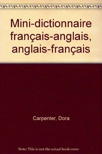 Mini-dictionnaire français-anglais, anglais-français