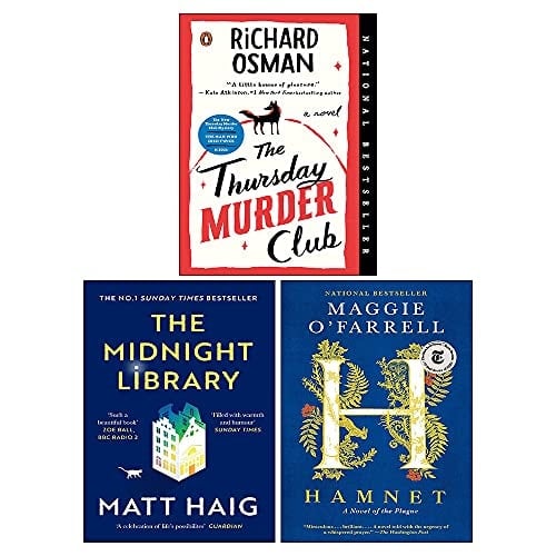 The Thursday Murder Club By Richard Osman, The Midnight Library By Matt Haig, Hamnet By Maggie O'Farrell 3 Books Collection Set