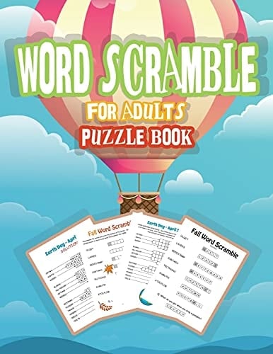 Word Scramble Puzzle Book for Adults Word Puzzle Game, Large Print Word Puzzles for Adults, Jumble Word Puzzle Books