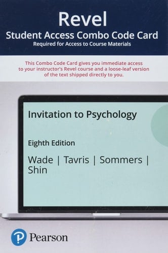 Invitation to Psychology -- Revel + Print Combo Access Code