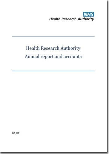 Health Research Authority Annual Report and Accounts for the Period 1 December 2011* to 31 March 2012