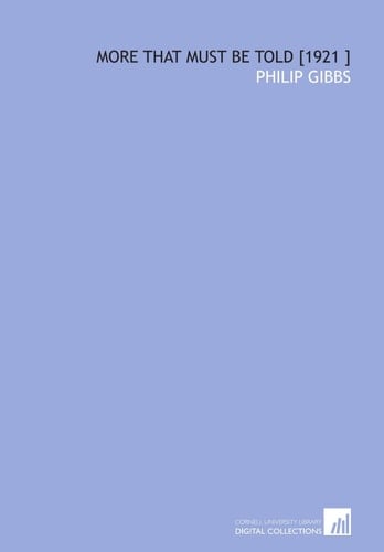 More That Must Be Told [1921 ]