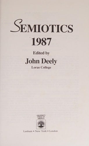 Semiotics 1987