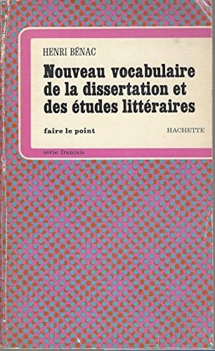 Nouv. vocabulaire dissert. études litteraires