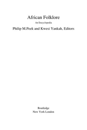 African Folklore: An Encyclopedia