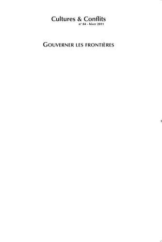 Gouverner les frontières