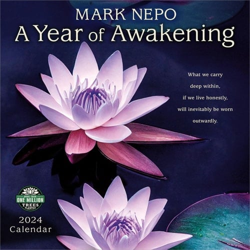 Mark Nepo 2024 Wall Calendar: A Year of Awakening | 12" x 24" Open | Amber Lotus Publishing
