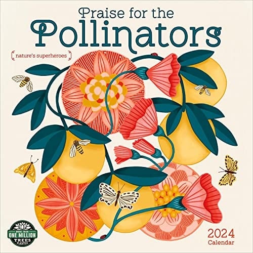 Praise for the Pollinators 2024 Wall Calendar: Nature's Superheroes | 12" x 24" Open | Amber Lotus Publishing