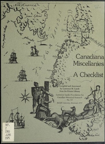 Canadiana Miscellanies A Checklist