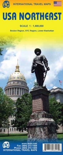 USA Northeast Travel Reference Map 1:3,000,000