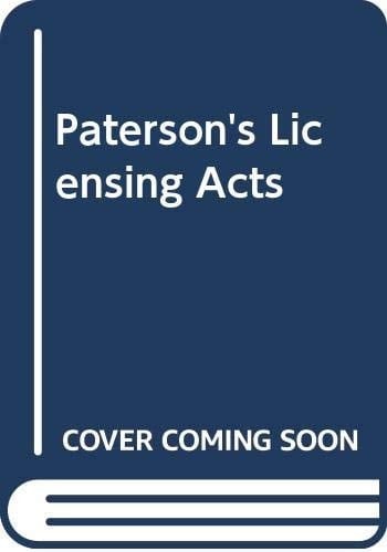 Paterson's Licensing Acts, 1992