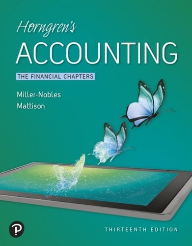 Horngren's Accounting: The Financial Chapters (Pearson+)