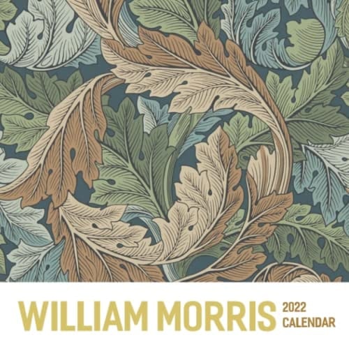 William Morris 2022 Calendar: British Textile Designer Art Collection Squared Monthly Calendar Mini Planner To Do List 12 Months 2022 bonus September to December 2021 | Classroom, Home, Office