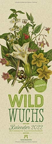 Wildwuchs - Botanische Illustrationen - Graspapier-Kalender 2022