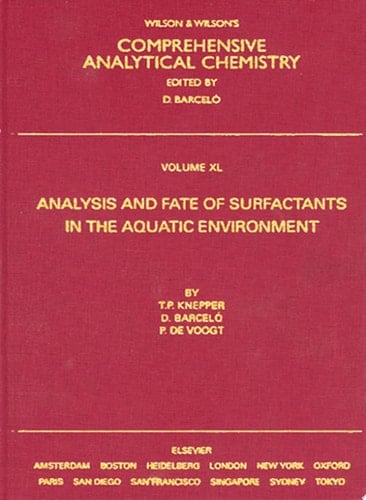 Analysis and Fate of Surfactants in the Aquatic Environment