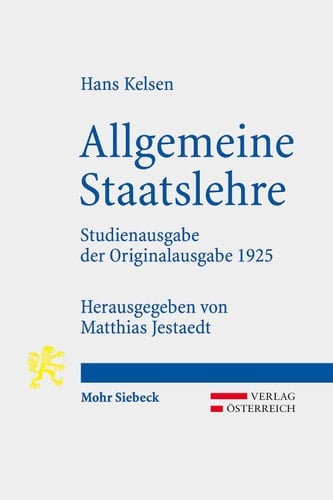 Allgemeine Staatslehre Studienausgabe der Originalausgabe 1925