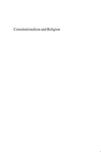 Constitutionalism and Religion