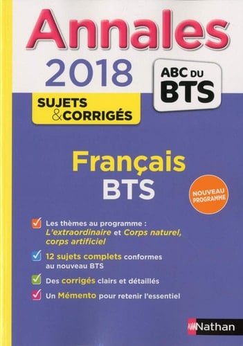 Annales Français BTS Sujets & corrigés
