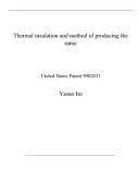 Thermal Insulation and Method of Producing the Same United States Patent 9982831