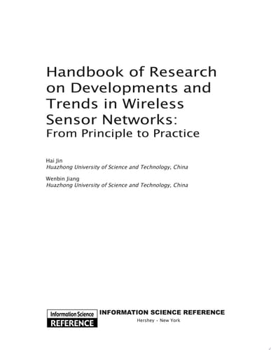 Handbook of Research on Developments and Trends in Wireless Sensor Networks