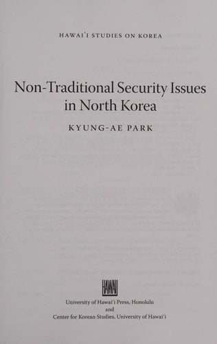 Non-Traditional Security Issues in North Korea