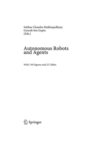 Autonomous Robots and Agents