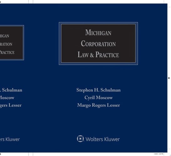 Michigan Corporation Law & Practice, Revised Edition
