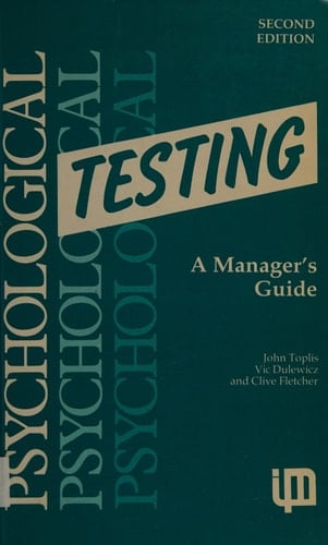Psychological Testing A Manager's Guide