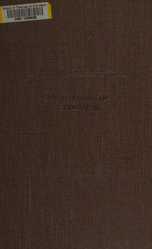 An Analysis of Vatican 30 (Monographs of Hebrew Union College: No.1)