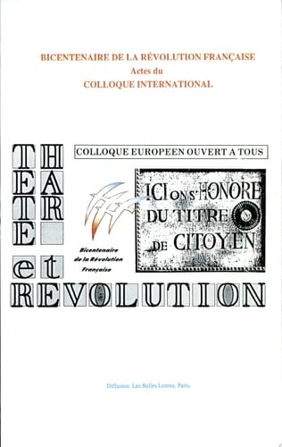 Actes du Colloque Théâtre et révolution