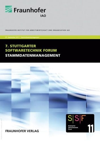 Stammdatenmanagement Tagungsband des Stuttgart Softwaretechnik-Forums 2011, 27. September 2011