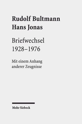 Briefwechsel mit Hans Jonas, 1928-1976 mit einem Anhang anderer Zeugnisse