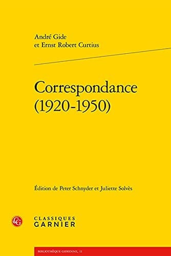 Correspondance (1920-1950) (Bibliotheque Gidienne) (French Edition)