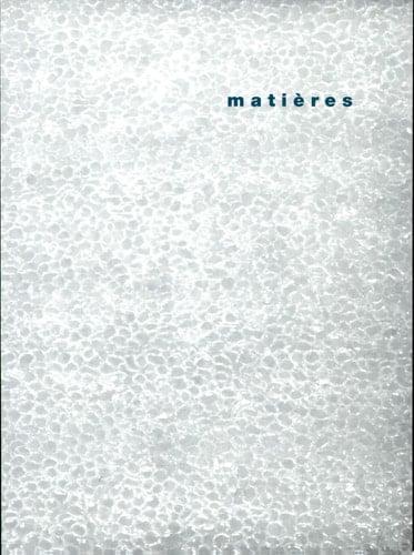 Matières N° 4/2000