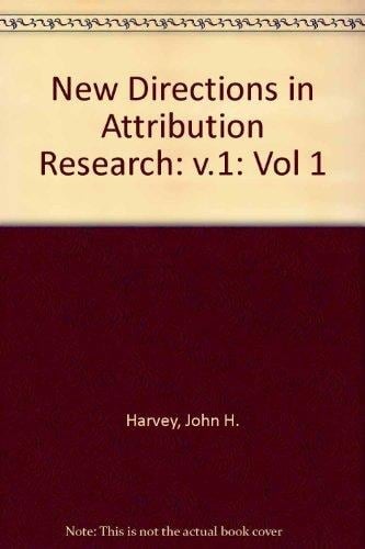 New Directions in Attribution Research. Volume 1
