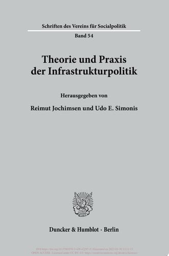 Theorie und Praxis der Infrastrukturpolitik
