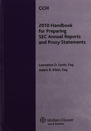 2010 Handbook for Preparing SEC Annual Reports and Proxy Statements
