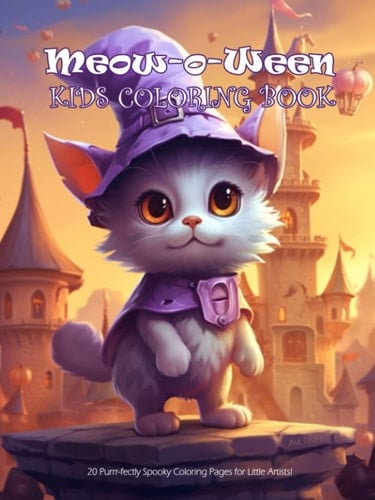 Meow-o-Ween Kids Coloring Book: 20 Purrr-fectly Spooky Coloring Pages for Little Artists!