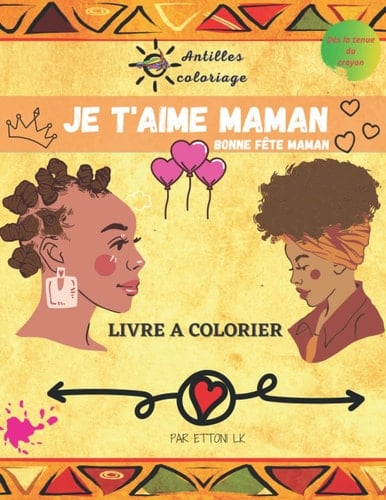 BONNE FETE MAMAN-Livre de coloriage: Cadeau original de fête des maman-Gros coloriage pour enfants (French Edition)