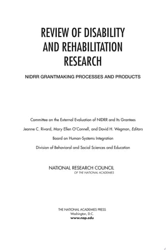 Review of Disability and Rehabilitation Research NIDRR Grantmaking Processes and Products