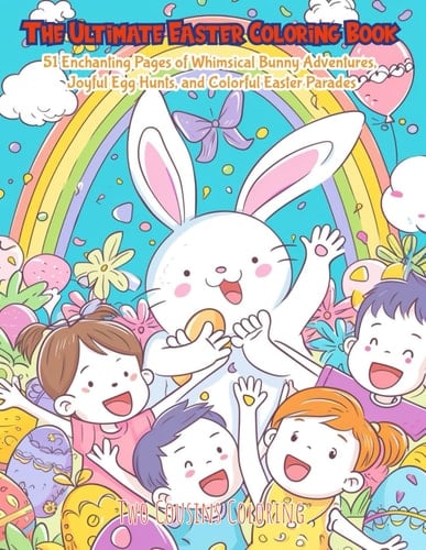 The Ultimate Easter Coloring Book: 51 Enchanting Pages of Whimsical Bunny Adventures, Joyful Egg Hunts, and Colorful Easter Parades