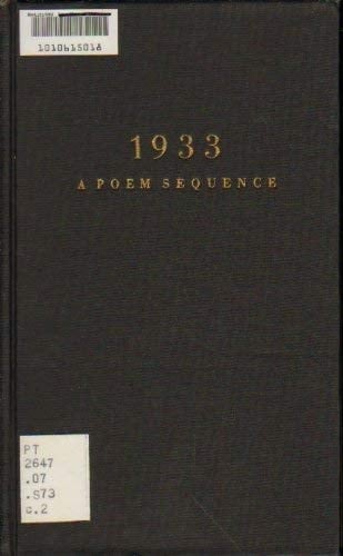 "1933": A New Poem Sequence