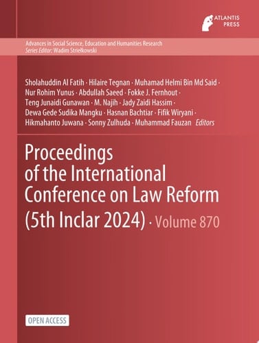 Proceedings of the International Conference on Law Reform (5th Inclar 2024)