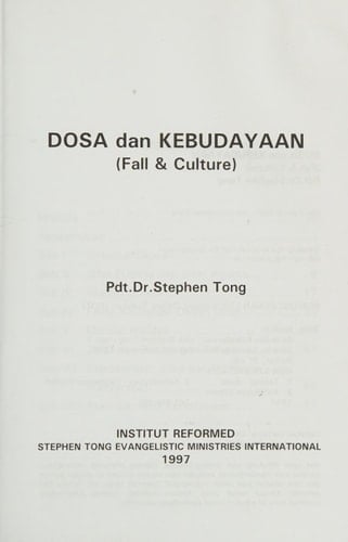 Dosa dan kebudayaan