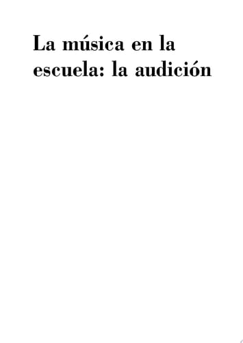 La música en la escuela: la audición